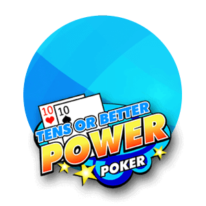 Spela power poker rund logga