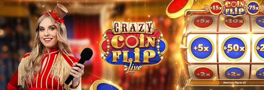 Live Spelledare i rod drakt med guldfransar - Crazy Coin Flip Live Evolution spelrecension