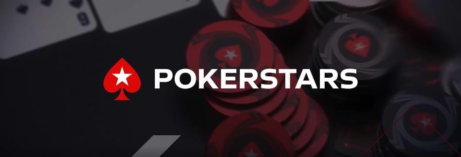 bakgrund pokermarker i rott och svart - Pokerstars i text med logga - Artikel CasinoGuide Pokerstars EPT 2023