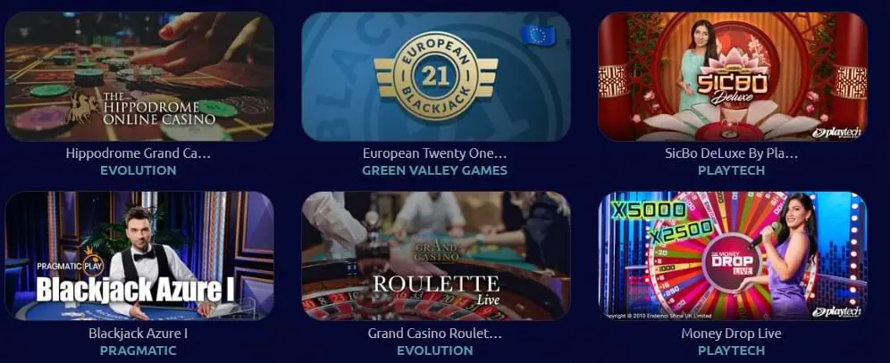 6 live casino spel hos Winlanda Casino Sverige - live dealers