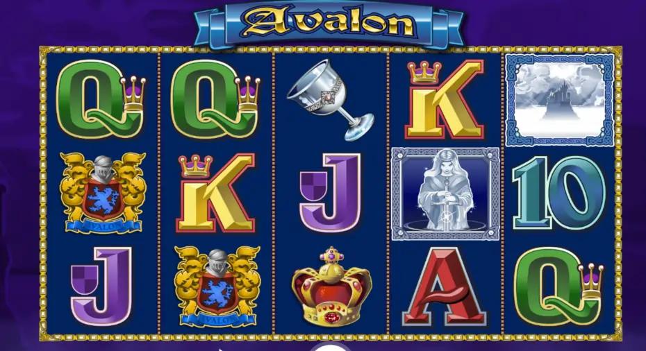 silverbagare symboler Avalon spelautomat