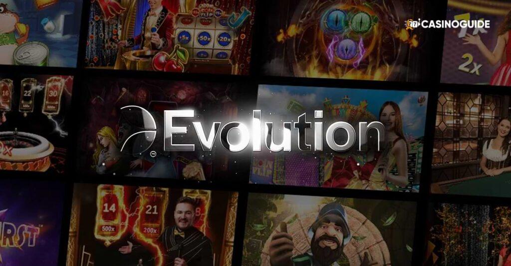 bakgrund spel fran Evolution - text - Evolution visioner och nya spel 2023 CasinoGuide.se