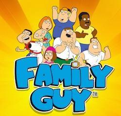 gul bakgrund - familj - text Family guy