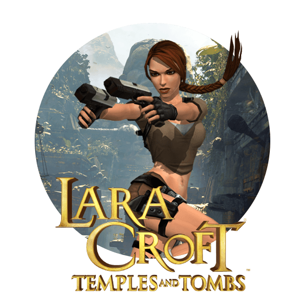 Lara Croft Temples and Tombs rund logga