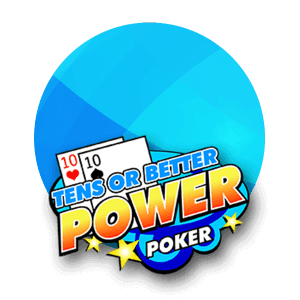 Spela power poker rund logga