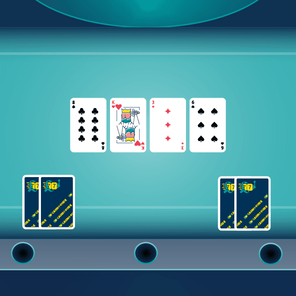 Turn - poker - fyra kort på bordet