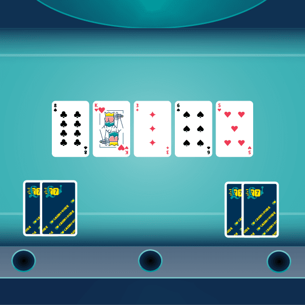 River - poker - 5 kort på bordet