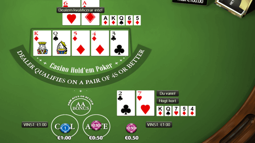  Casino Holdem pokerbord vinst högt kort