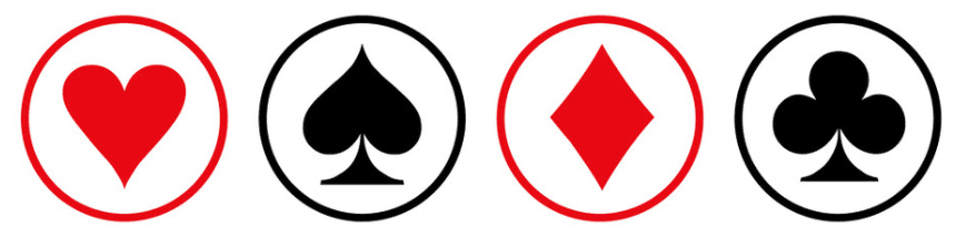 Trey poker kortsymboler
