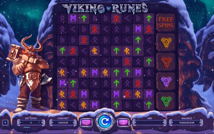 Viking Runes slot - spelplanen och bakgrund