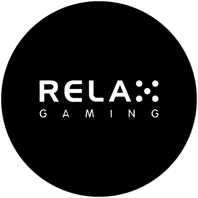 Rund svart logga Relax Gaming