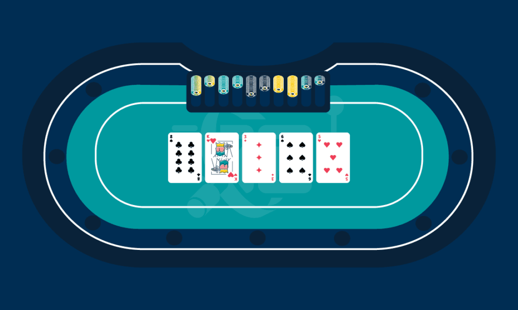 Online Pokerbord med spelkort