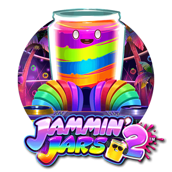 Regnbågsfärgad burk DJ - Slot Icon Jammin Jars 2