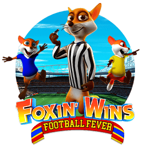 3 ravar i fotbollsklader - dommare rav med visselpipa - text Foxin Wins Football Fever slot