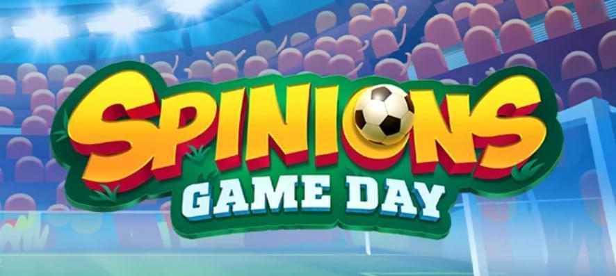 Laktare med fans - text Spinions Game Day - fotboll - spelautomat