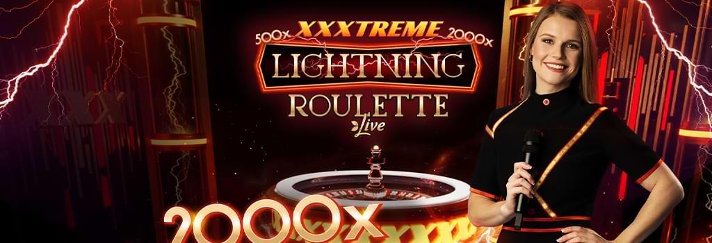 Blixtar, roulettehjul, kvinnlig live dealer - XXXTreme Lightning Roulette Live