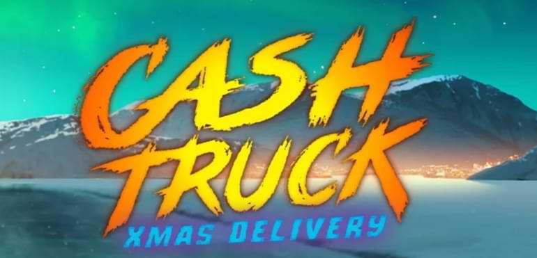 Berg med sno - norrsken - Cash Truck Xmas Delivery spelautomat online recension