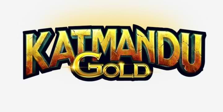 Guldtext med svart kant runt - Katmandu Gold - spelautomat recension - ELK