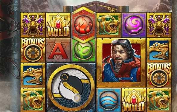Spelplan med symboler - wild - bonus - Katmandu Gold Spelautomat - recension