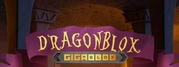 valv i bakgrunden - lila banner med text Dragonblox Gigablox - spelautomat nyhet