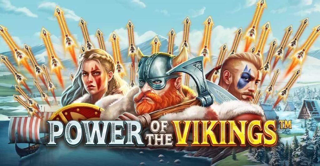 3 vikingar, hjalm yxa - spelautomat Powre of the Vikings