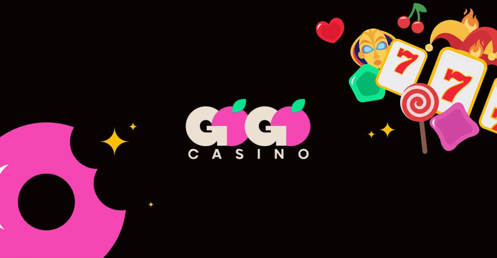 Banner svart med logga GoGo Casino - symboler for casino - Kampanjer
