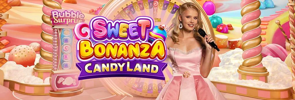 lyckohjul livedealer Sweet Bonanza Candyland