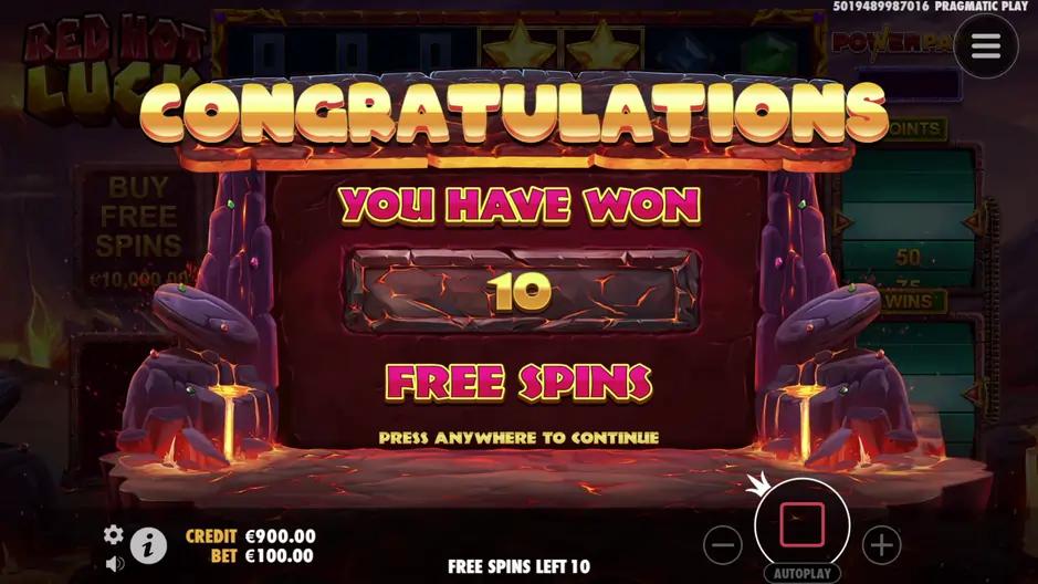 lava Red Hot Luck slot freespins