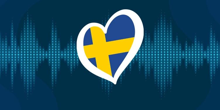 svenska flagga hjarta Eurovision Malmo 2024