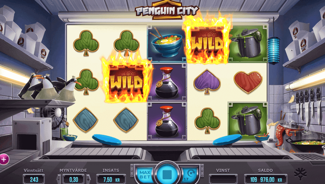 Penguin City bonusspel Penguin Escape