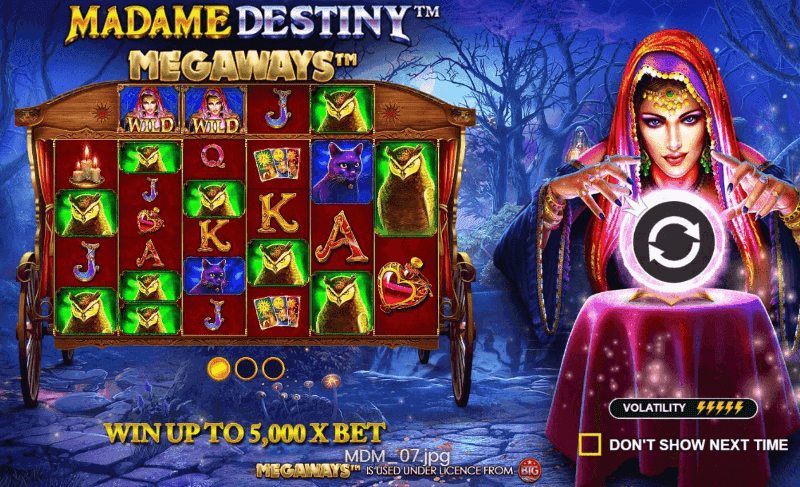 Madame Destiny Megaways screenshot spelplan 