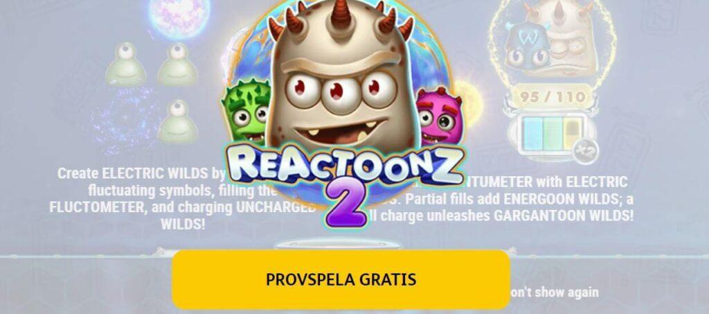 Alien fran Reactoonz 2 slot - provspela gratis