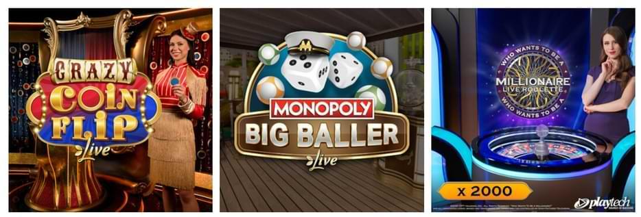 3 live casino spel med live dealers och Monopoly Big Baller - Knightslots Live casino online