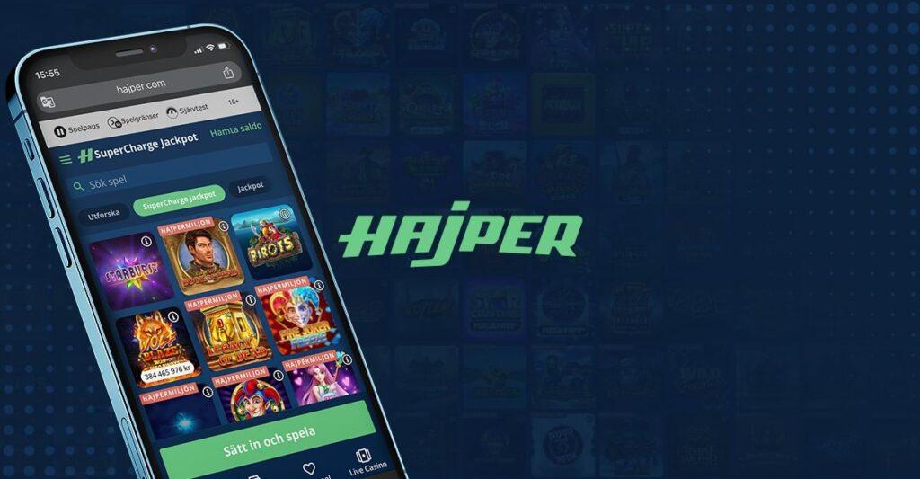 Bla bakgrund mobil visar spel super charge jackpott - Hajper Casino