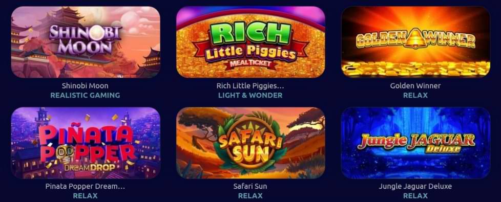 6 olika spelautomater ur spelutbud hos Winlandia Casino - SE recension