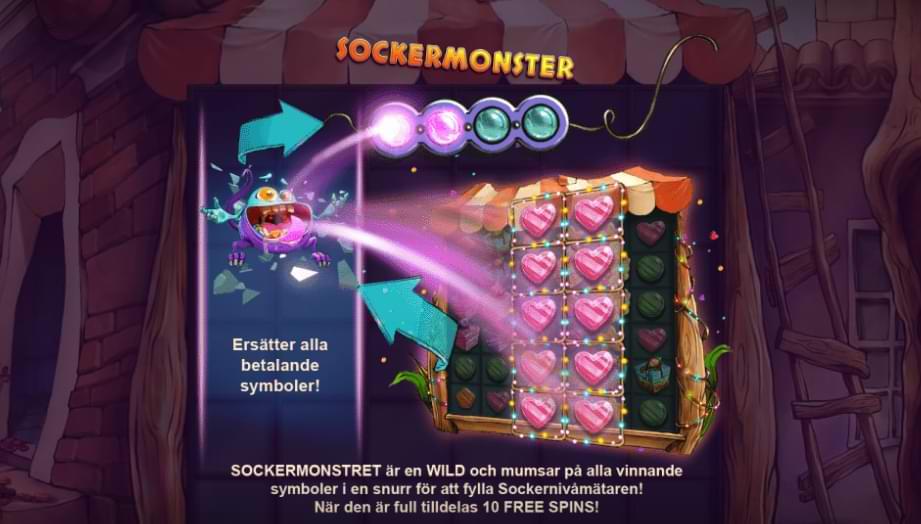 Spelautomat Sugarmonster - monster - forklaring Wild